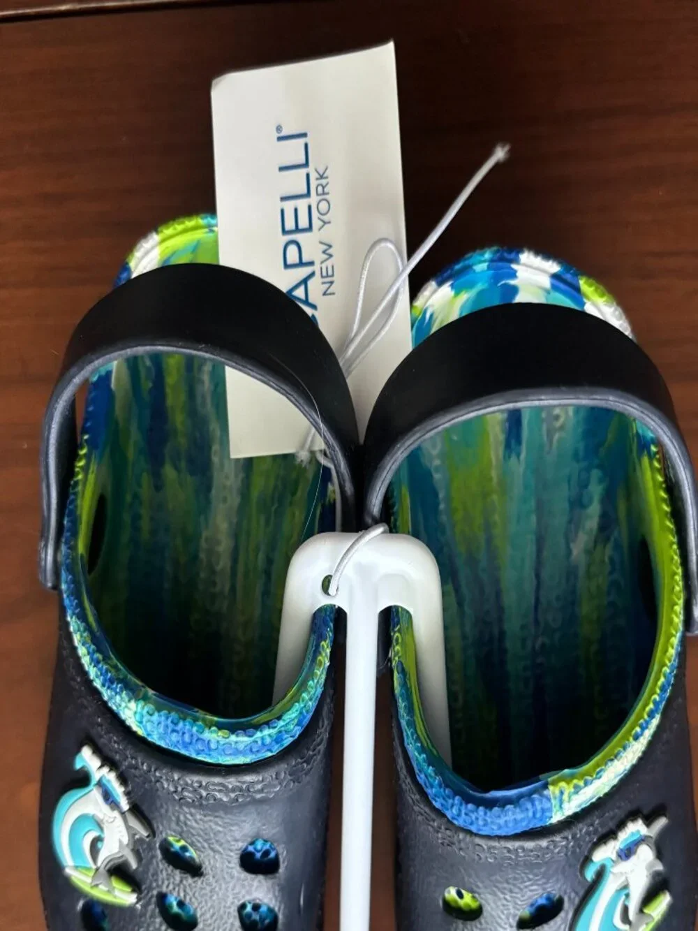 Capelli New York Kids Shark Clogs Water Shoes Navy Blue Size 5/6 NWT